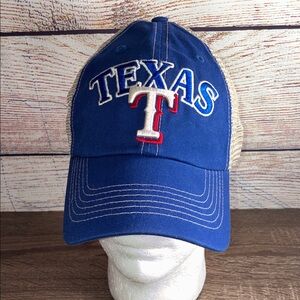 Pre Owned Blue Texas Rangers Fan Favorite Trucker Hat